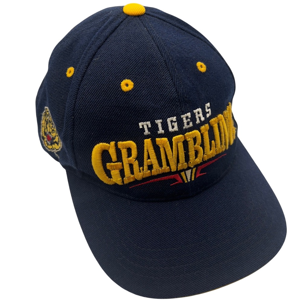 Big Boy Headgear Grambling State Tigers Hat Navy Blue Wool Blend HBCU Cap